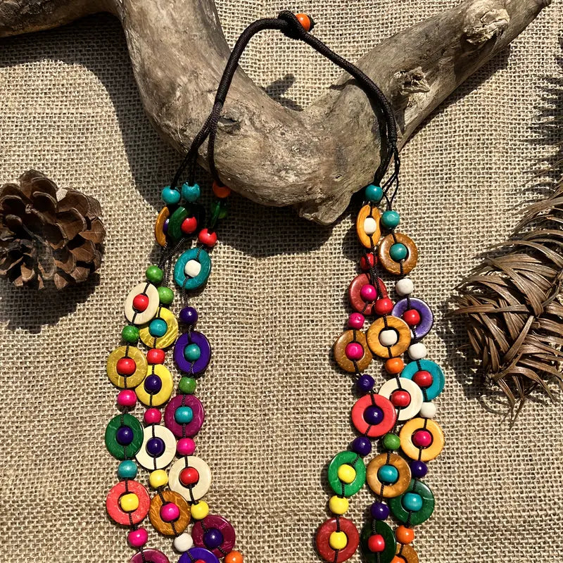 Coconut Shell Necklace Multicolor