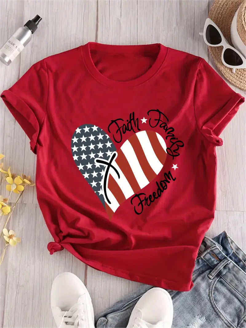 USA Heart Tee Plus