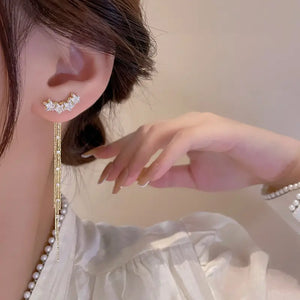 Star Tassel Chain Earrings