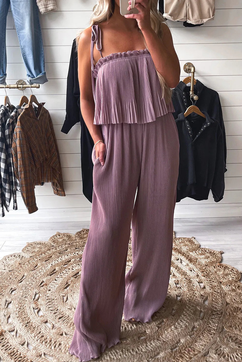 Rose Pleated Jumpsuit