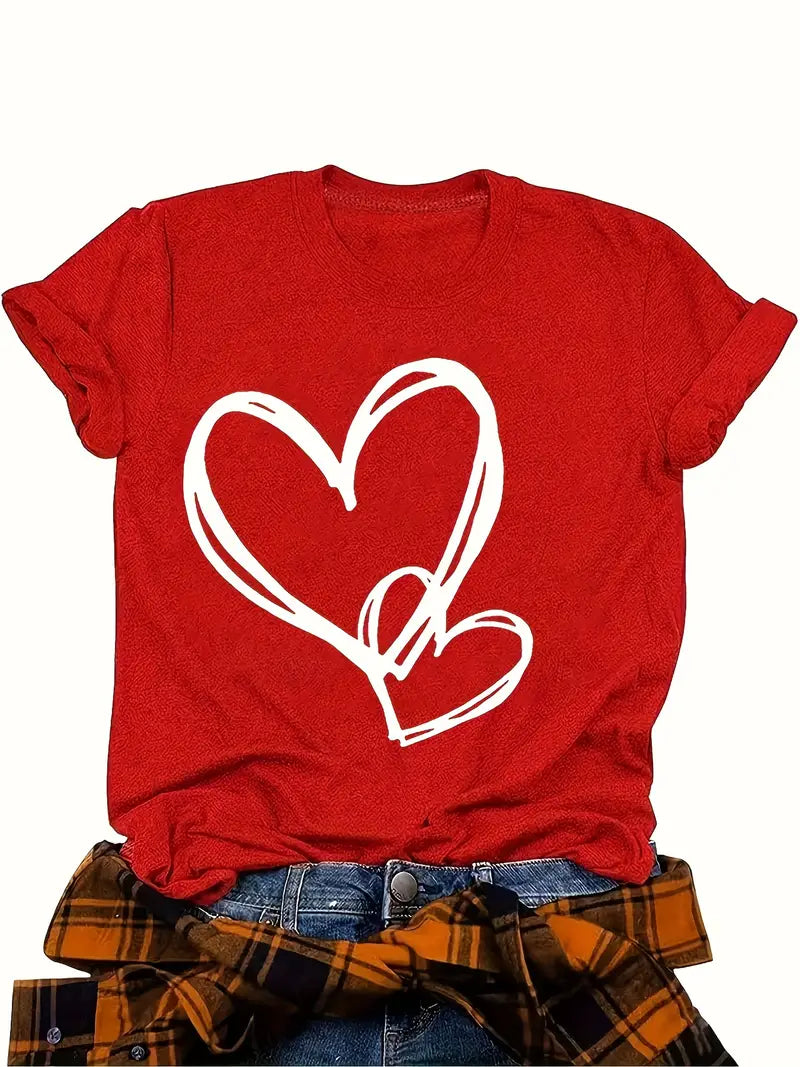 Hearts T-Shirt Red