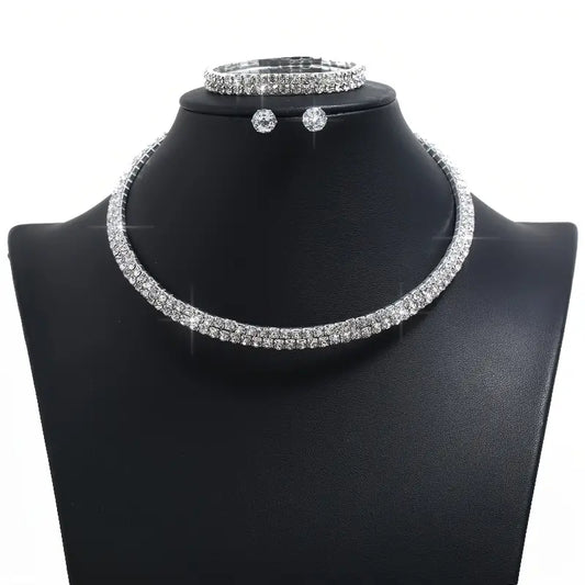 Rhinestone Collar Stud Set