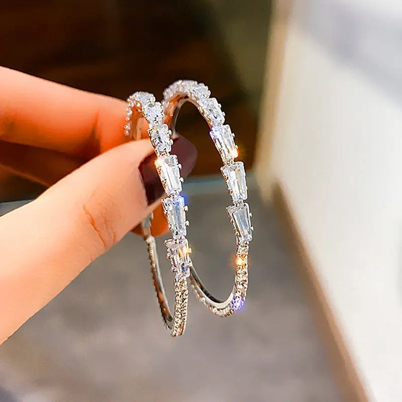 Crystal Hoop Earrings