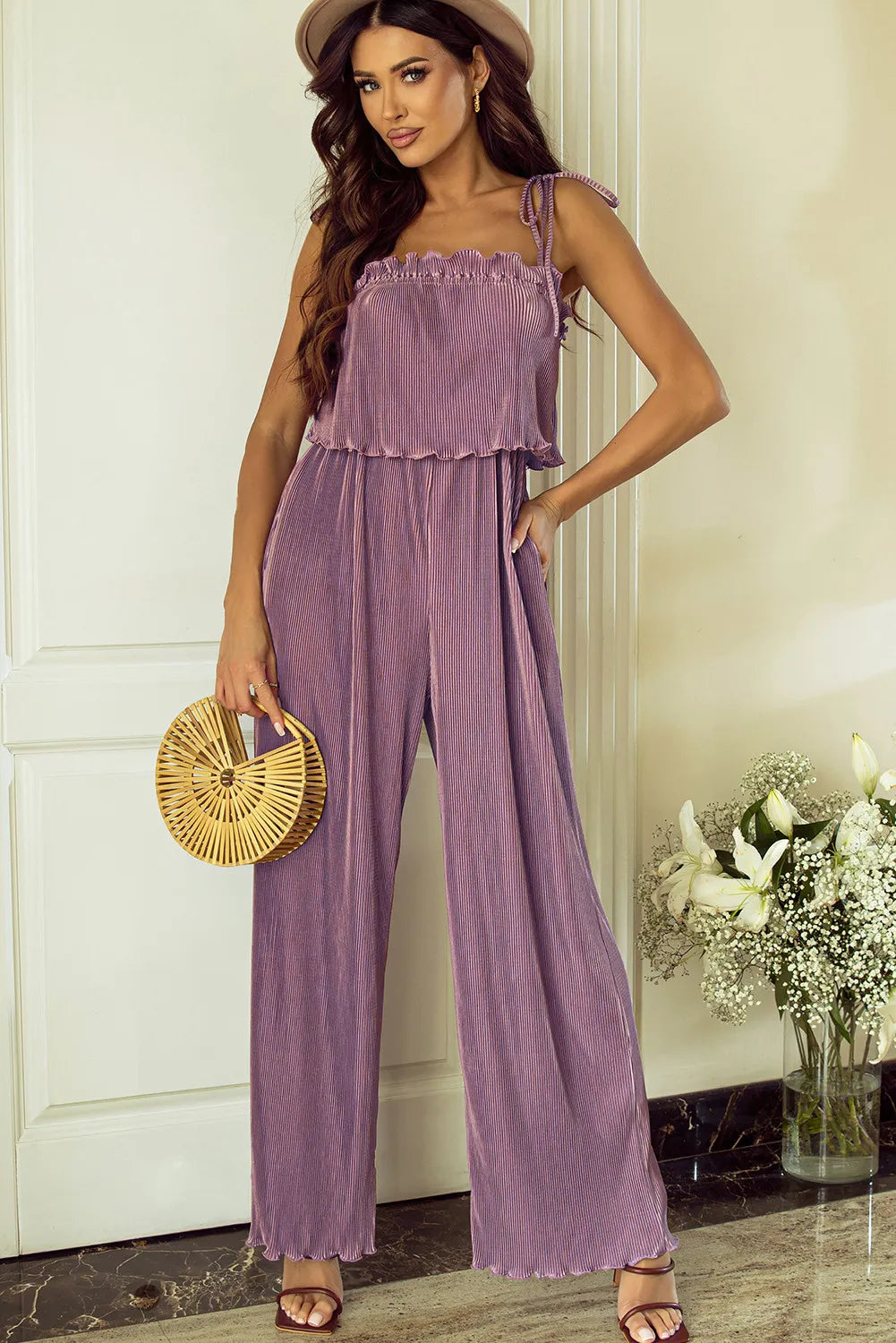 Rose Pleated Jumpsuit