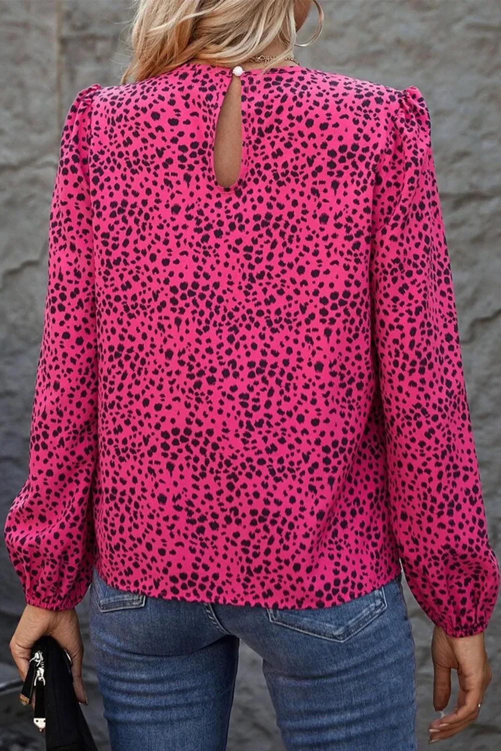 Rose Leopard Blouse