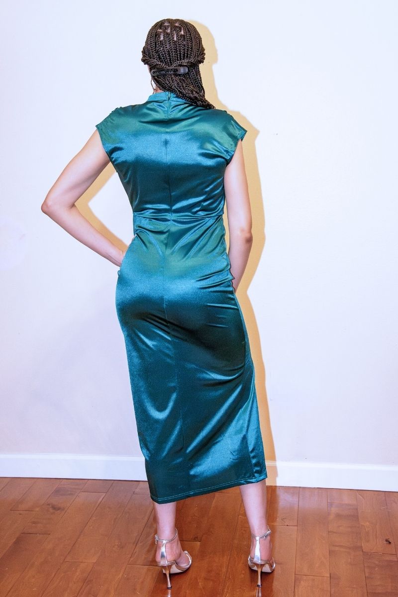 Satin Split Dress