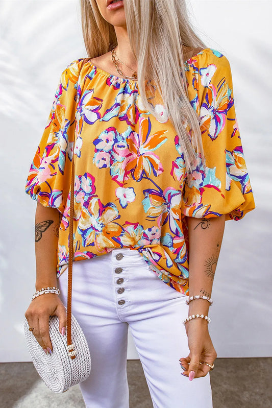 Yellow Floral Top