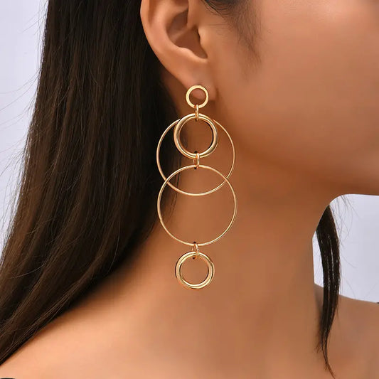 Big Hoop Earrings Gold