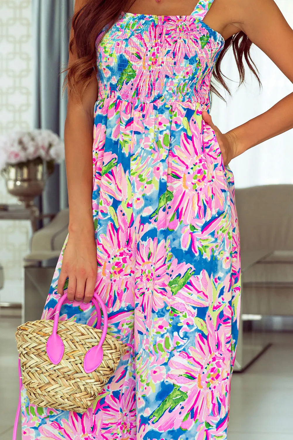 Pink Floral Jumpsuit