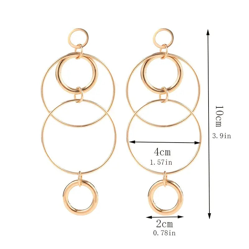 Big Hoop Earrings Gold