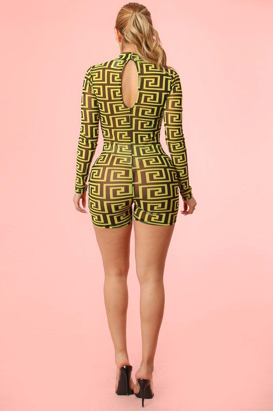 Maze Mesh Romper