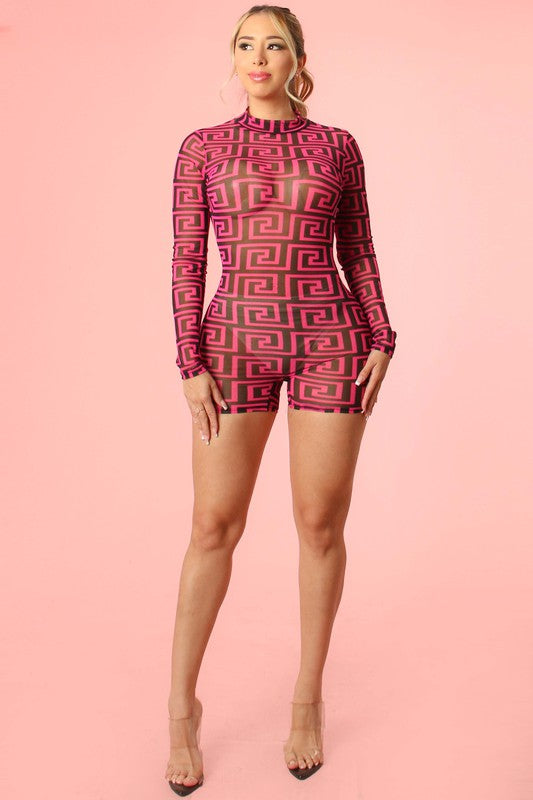 Maze Mesh Romper