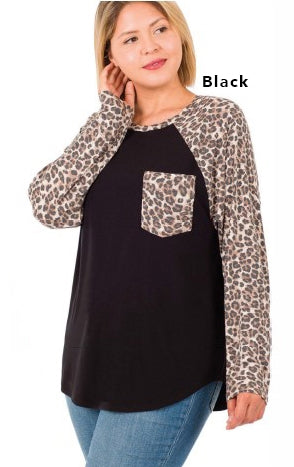 Printed Knit Top Plus Size