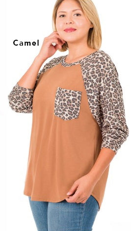 Printed Knit Top Plus Size