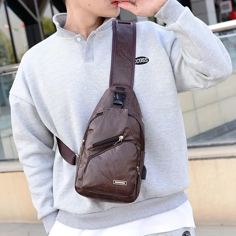 Sling Crossbody Brown Bag