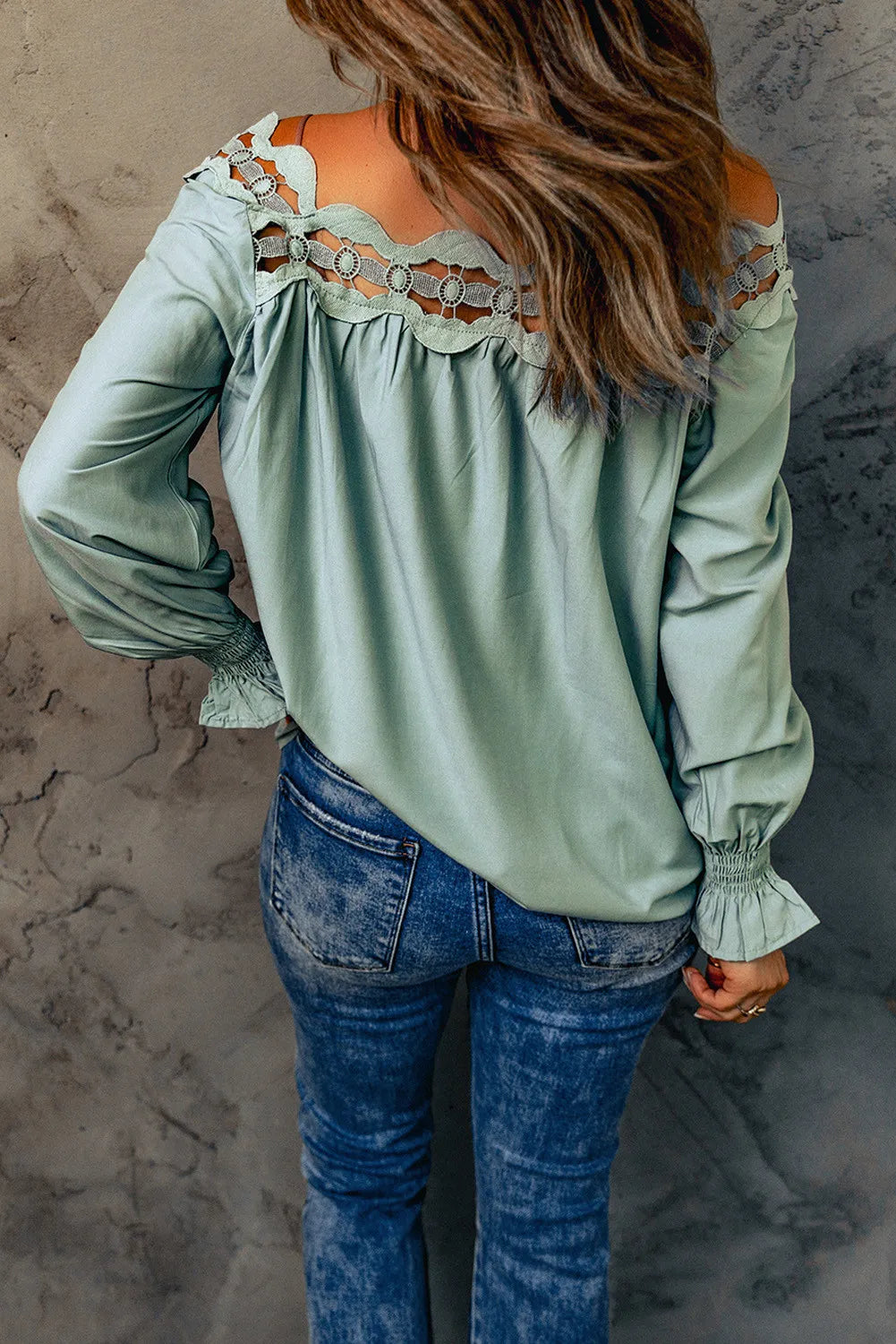 Green Lace Top