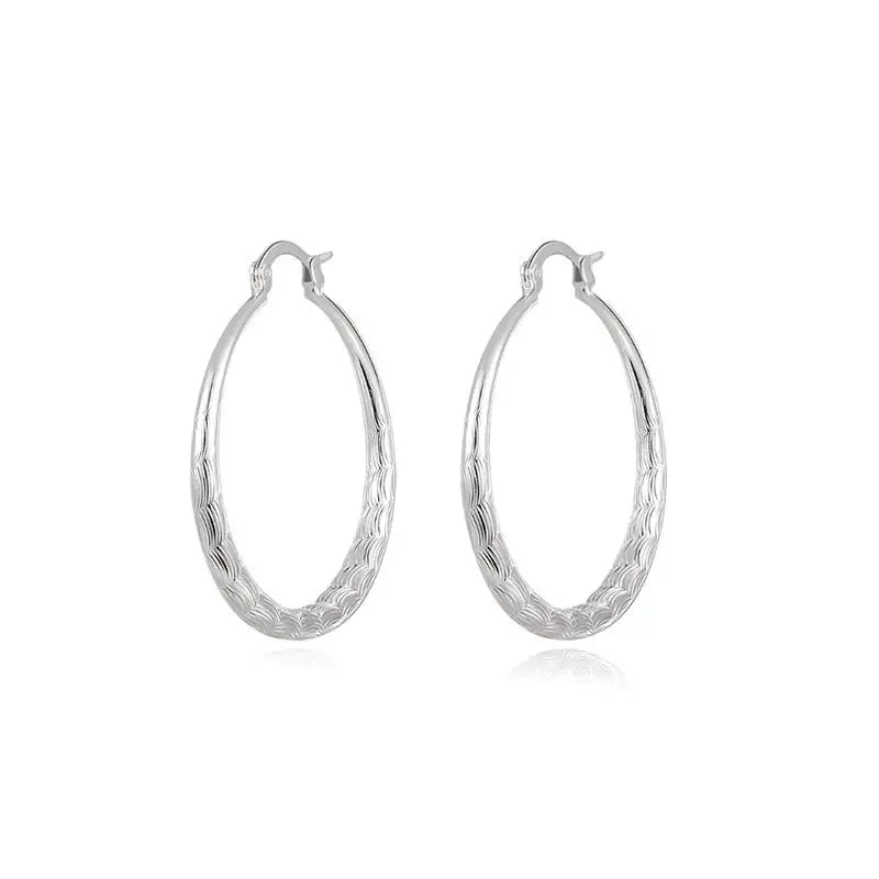 Silver Plated Hoop Earrings