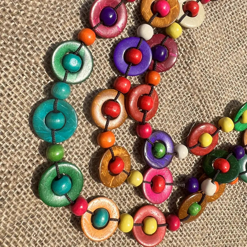 Coconut Shell Necklace Multicolor