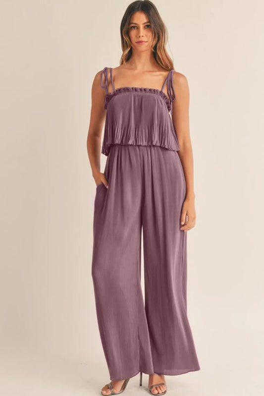 Rose Pleated Jumpsuit