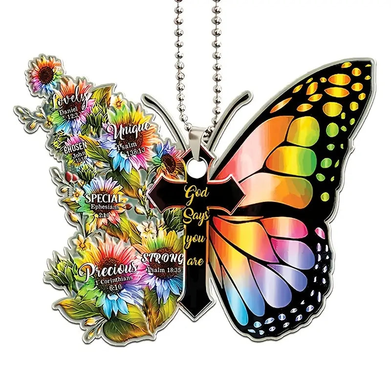 Butterfly Cross Car Chime