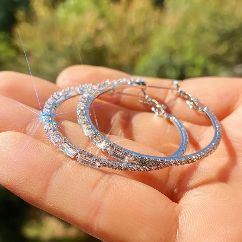 Crystal Hoop Earrings